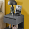 Mesa de cabeceira SoBuy FBT49-HG com 1 gaveta e 2 prateleiras cinza