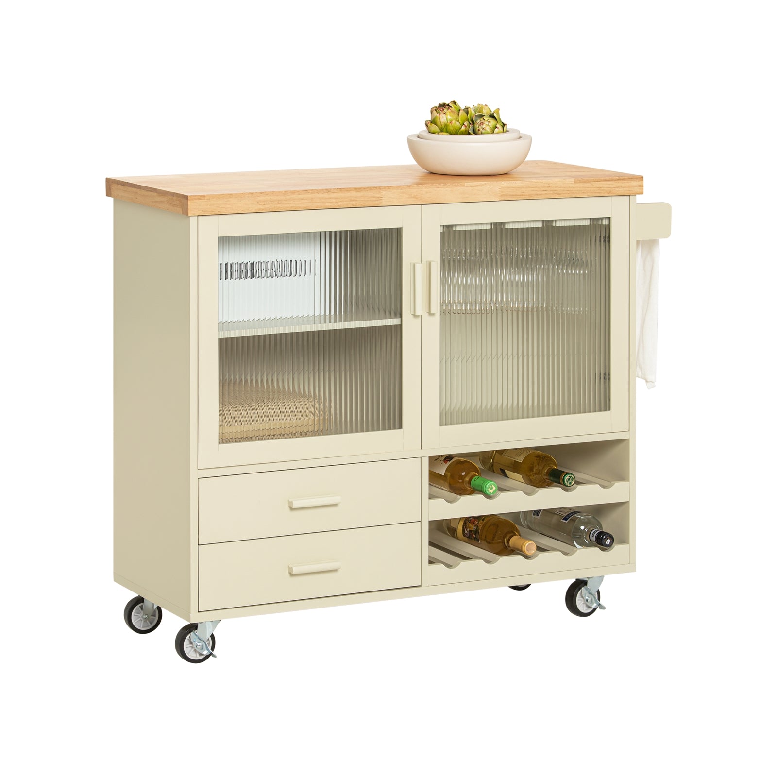 Sobuy Fkw105-wn Carro De Cocina Carrito De Servir Multiusos Mueble Para  Microondas 127 X 48 X 94 Cm Es con Ofertas en Carrefour