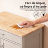 Carrito SoBuy FKW45-KA cajón grande utensilios cocina apertura suave marrón claro bambú