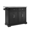 SoBuy FKW71-III-SCH Islade Cocina con 2 cajones y 4 Puertas Negro