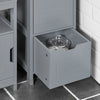 SoBuy FRG127-SG Armário de coluna de banheiro com 1 prateleira e 2 gavetas cinza