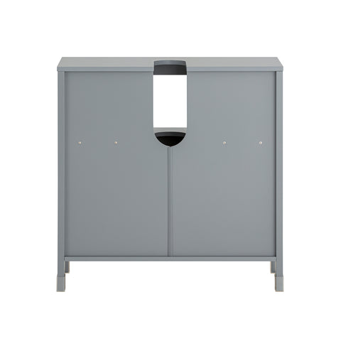 SoBuy FRG128-SG armário sob pia com 1 prateleira e 2 portas cinza