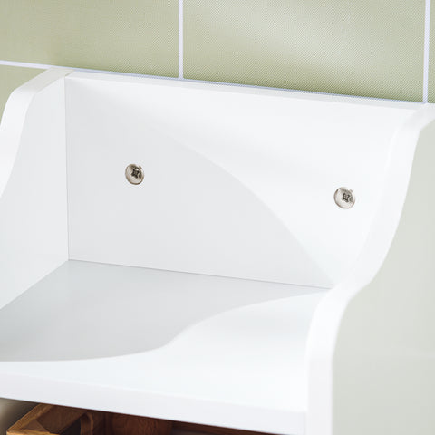 Suporte de papel higiênico SoBuy FRG177-W prateleiras de banheiro