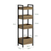SoBuy FRG226-H-F Mueble Baño Auxiliar con 4 Estantes Estantería Estrecha 20 cm