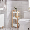 Prateleiras de banheiro SoBuy FRG226-WN com bandeja de 3 camadas branca