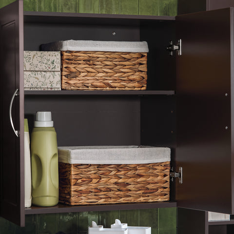 SoBuy FRG231-BR Armario de Pared con 2 Puertas Marrón
