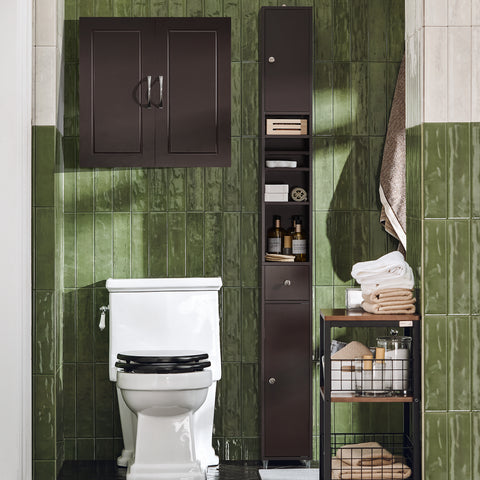 SoBuy FRG231-BR Armario de Pared con 2 Puertas Marrón