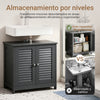 SoBuy FRG237-DG Armario para debajo del lavado 2 puertas y 2 estantes Gris Oscuro