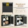 SoBuy FRG237-DG Armario para debajo del lavado 2 puertas y 2 estantes Gris Oscuro