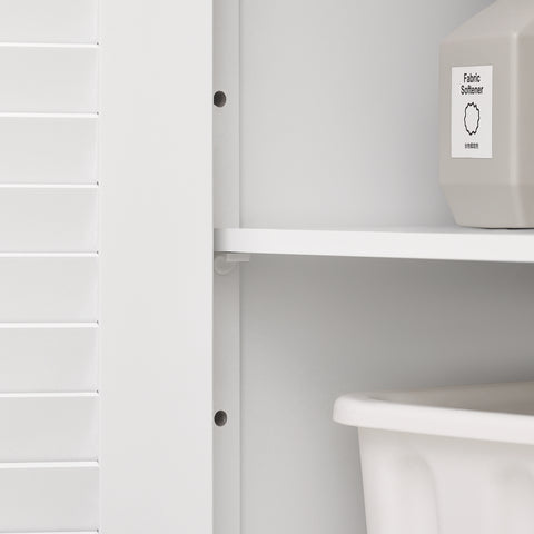SoBuy FRG238-WN Armario para Baño con 2 Cajones y 2 Puertas 60 x 35 x 88cm