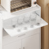 SoBuy FSB09-E-W Aparador de Cocina para microondas con Enchufes 4 en 1