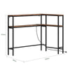 SoBuy FSB105-E-N Mesa Consola Estrecha 20 cm con USB y 2 Tomas Entrada