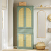 SoBuy FSB107-GR Mueble Zapatero Recibidor Compacto Vertical Verde 70x34x180 cm