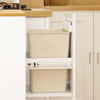 SoBuy FSB111-WN Mueble Auxiliar de Cocina Blanco y Madera Roble 80x38x90 cm