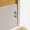 SoBuy FSB111-WN Mueble Auxiliar de Cocina Blanco y Madera Roble 80x38x90 cm