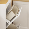 SoBuy FSB112-WN Mueble para Basura y Reciclaje con Pedal Blanco 35x25x101.7 cm
