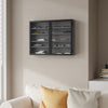 SoBuy FSB113-DG Vitrina de Pared Gris con Puertas de Cristal 80x12.2x60 cm