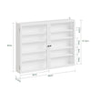 SoBuy FSB113-W Armario de Pared Blanco con Puertas Estantería de Pared con Estantes Ajustables
