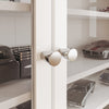 SoBuy FSB113-W Armario de Pared Blanco con Puertas Estantería de Pared con Estantes Ajustables