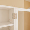 SoBuy FSB113-W Armario de Pared Blanco con Puertas Estantería de Pared con Estantes Ajustables