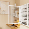 SoBuy FSB113-W Armario de Pared Blanco con Puertas Estantería de Pared con Estantes Ajustables