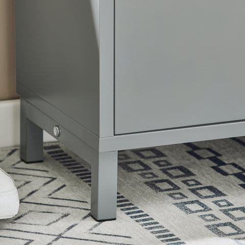 SoBuy FSR151-K-HG Zapatero Pequeño Estrecho con 1 Solapa Gris