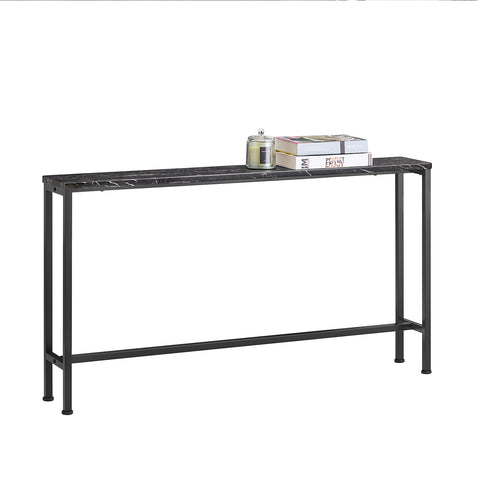 SoBuy FSB19-SCH Mesa de Consola de Mármol Negro 120 x 20 x 65 cm