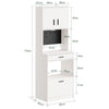 SoBuy FSB98-E-WG Aparador Alacena de Cocina con 2 Tomas y 2 Puertos USB