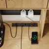 SoBuy FSB98-L-E-N Alacena de Cocina con Luces LED y Enchufes Roble Claro 100x40x170 cm
