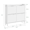 SoBuy FSR100-E-W Zapatero Recibidor con Luz LED Sensor y 19 cm de Fondo Blanco