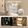 SoBuy FSR100-E-W Zapatero Recibidor con Luz LED Sensor y 19 cm de Fondo Blanco
