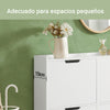Preventa-SoBuy FSR100-W Zapatero con 4 solapas 100 x 19 x 91 cm Blanco