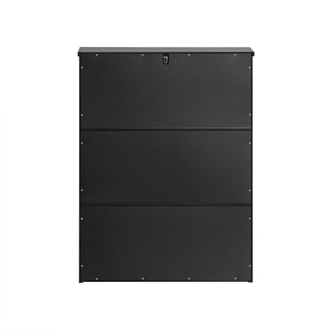 SoBuy FSR165-K-SCH Zapatero con 2 solapas negro 61 x 26 x 81 cm