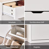 SoBuy FSR180-W Zapatero con 2 Solapas y 1 Cajon Blanco 60x30x90 cm