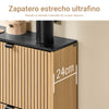 SoBuy FSR202-N Sapateira estreita com gavetas para entrada, estilo nórdico
