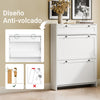 SoBuy FSR207-W Zapatero Entrada Recibidor con Cajón y 2 Puertas Blanco