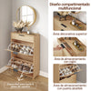 SoBuy FSR212-N Zapatero Estrecho Madera 24cm con cajón y 2 puertas