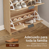 SoBuy FSR212-N Zapatero Estrecho Madera 24cm con cajón y 2 puertas