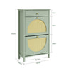 SoBuy FSR223-GR Mueble Zapatero Estrecho con Cajón Verde 62x25x97 cm