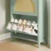 SoBuy FSR223-GR Mueble Zapatero Estrecho con Cajón Verde 62x25x97 cm