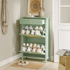 SoBuy FSR223-GR Mueble Zapatero Estrecho con Cajón Verde 62x25x97 cm