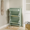 SoBuy FSR223-GR Mueble Zapatero Estrecho con Cajón Verde 62x25x97 cm