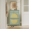 SoBuy FSR223-GR Mueble Zapatero Estrecho con Cajón Verde 62x25x97 cm