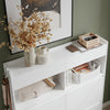 SoBuy FSR224-E-W Mueble Zapatero Ultra Delgado con 4 Puertas y 2 Cajones Blanco 98x19x120 cm