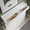 SoBuy FSR224-E-W Mueble Zapatero Ultra Delgado con 4 Puertas y 2 Cajones Blanco 98x19x120 cm