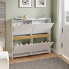 SoBuy FSR225-E-W Mueble Zapatero Estrecho para Recibidor Blanco 103x19x99.5 cm