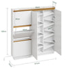 SoBuy FSR229-E-WN Zapatero 15 cm Ultraestrecho Enchufe Superio Blanco Natural