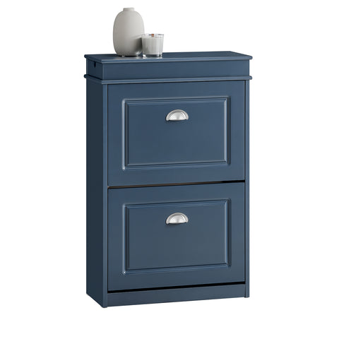 SoBuy FSR78-B Zapatero estrecho con 2 solapas Azul H83cm