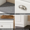 SoBuy FSR82-L-W Banco Zapatero con 1 puerta Ancho 75cm Blanco