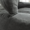 SoBuy FST100-DG Sillón Relax Individual Cómodo con Reposapiés Gris Oscuro 110x125x65 cm